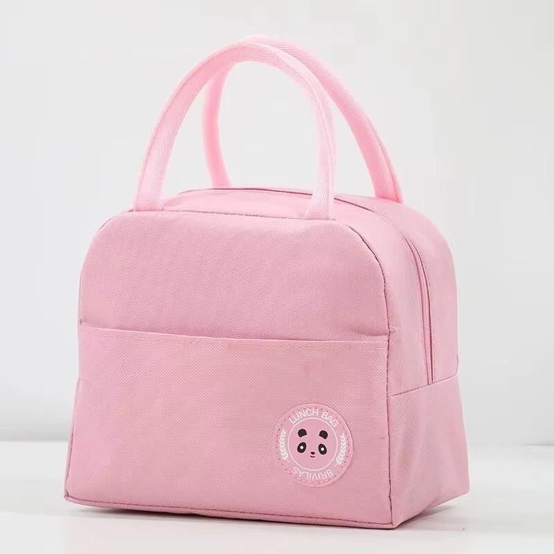 

1Pc Children s Lunch Bag Insulation Handbag Bento Insulation Bag Thickened Portable Insulation Bag Anti-Dirty Student Bento Bags розовый