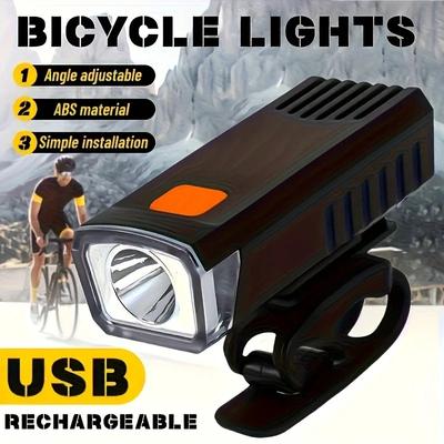 Set Lumini Bicicletă Reîncărcabile pentru Ciclism Nocturn Lumini Bicicletă Față Lanternă Far Puternic Instalare Ușoară Bărbați Femei