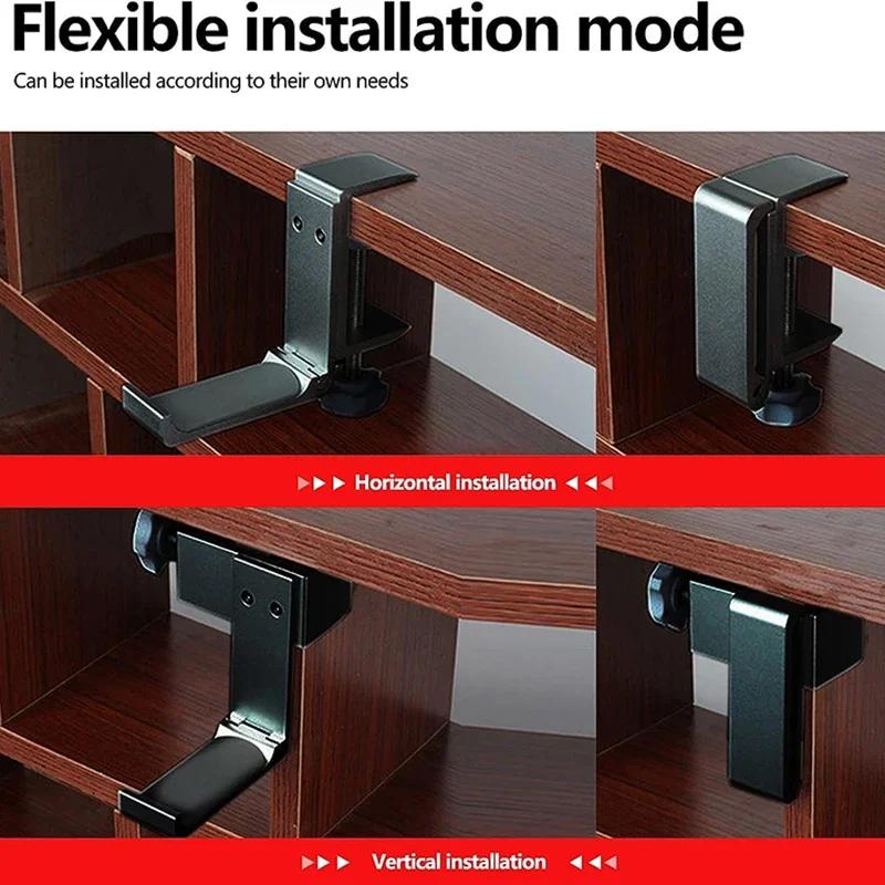 Faltbarer Headset-Ständerhalter Aluminiumlegierung Gaming-Headset-Ständer Unter Tisch Kopfhörerhalter für Universelle Kopfhörer Haken