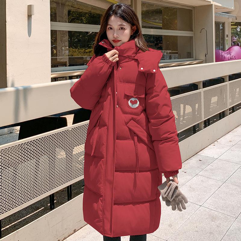 Down cotton coat for women, 2025 winter new style cotton coat, medium and long fashionable all-matching thick loose figure-flattering winter coat