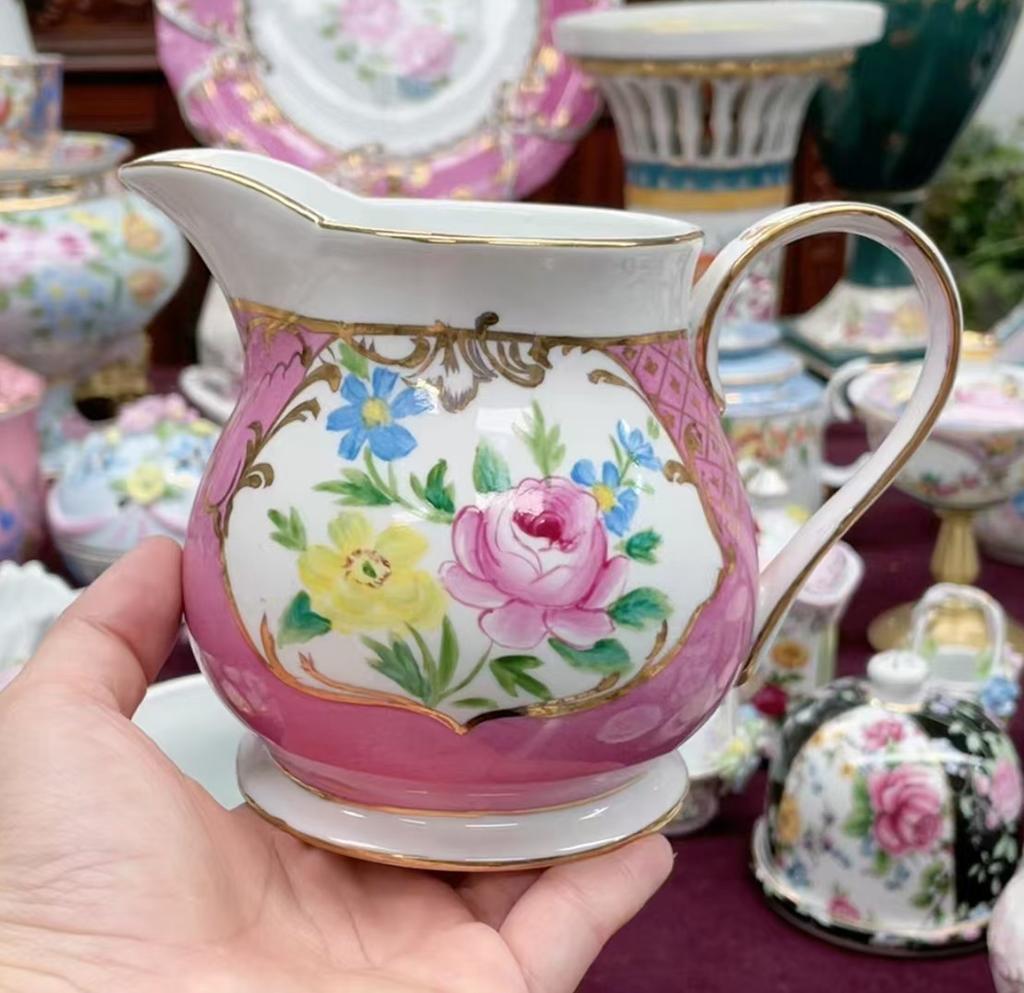 Ceramics Flower Jewelry Storage Box Vase Teapot Flower Basket Jewelry Case Storage Jewelry Organizer Display Home Decor Ornament