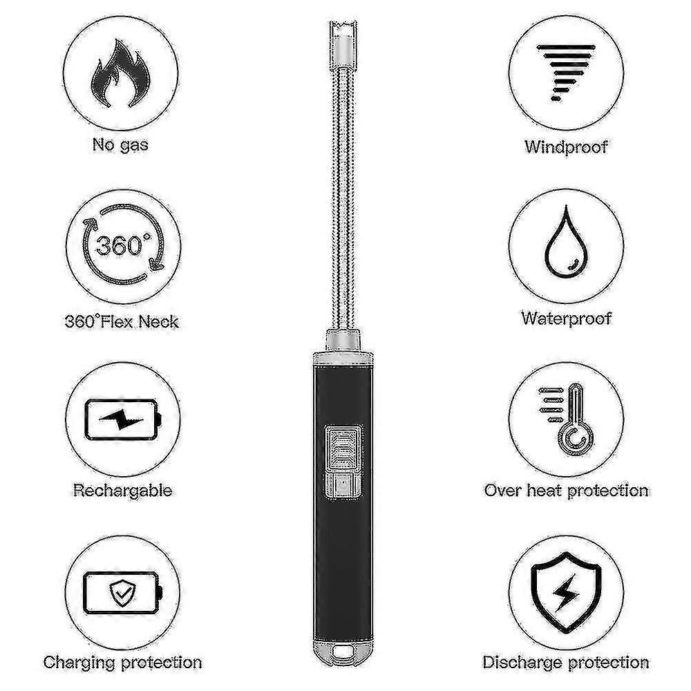 Arc Lighter Usb Rechargeable Flameless Electric Lighter_li