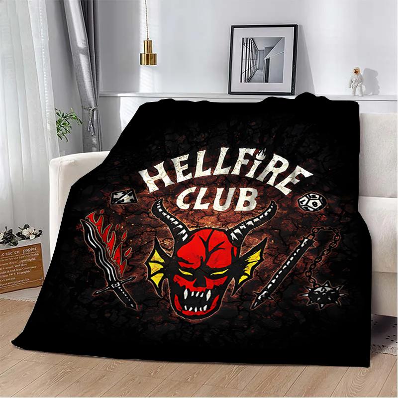 Custom Horror, Thriller 3D Printed T-The Unfamiliar Warm Flannel Blanket Living Room Sofa Camping Picnic Blanket Holiday Gifts