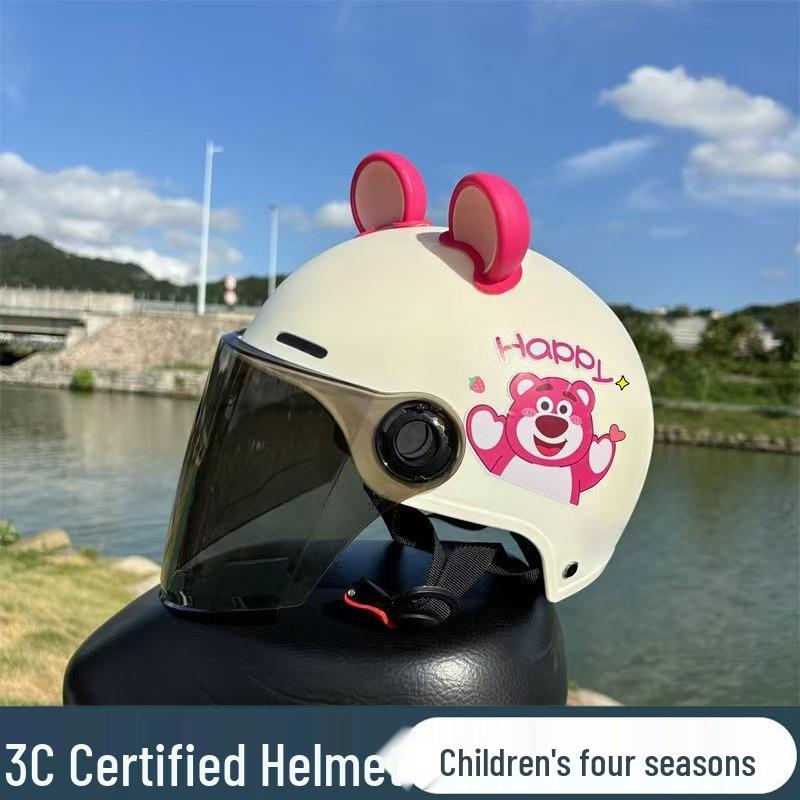 3C Standard Kids' Electric Vehicle Helmet: Lightweight, Cute, Sun-Protective for Boys & Girls