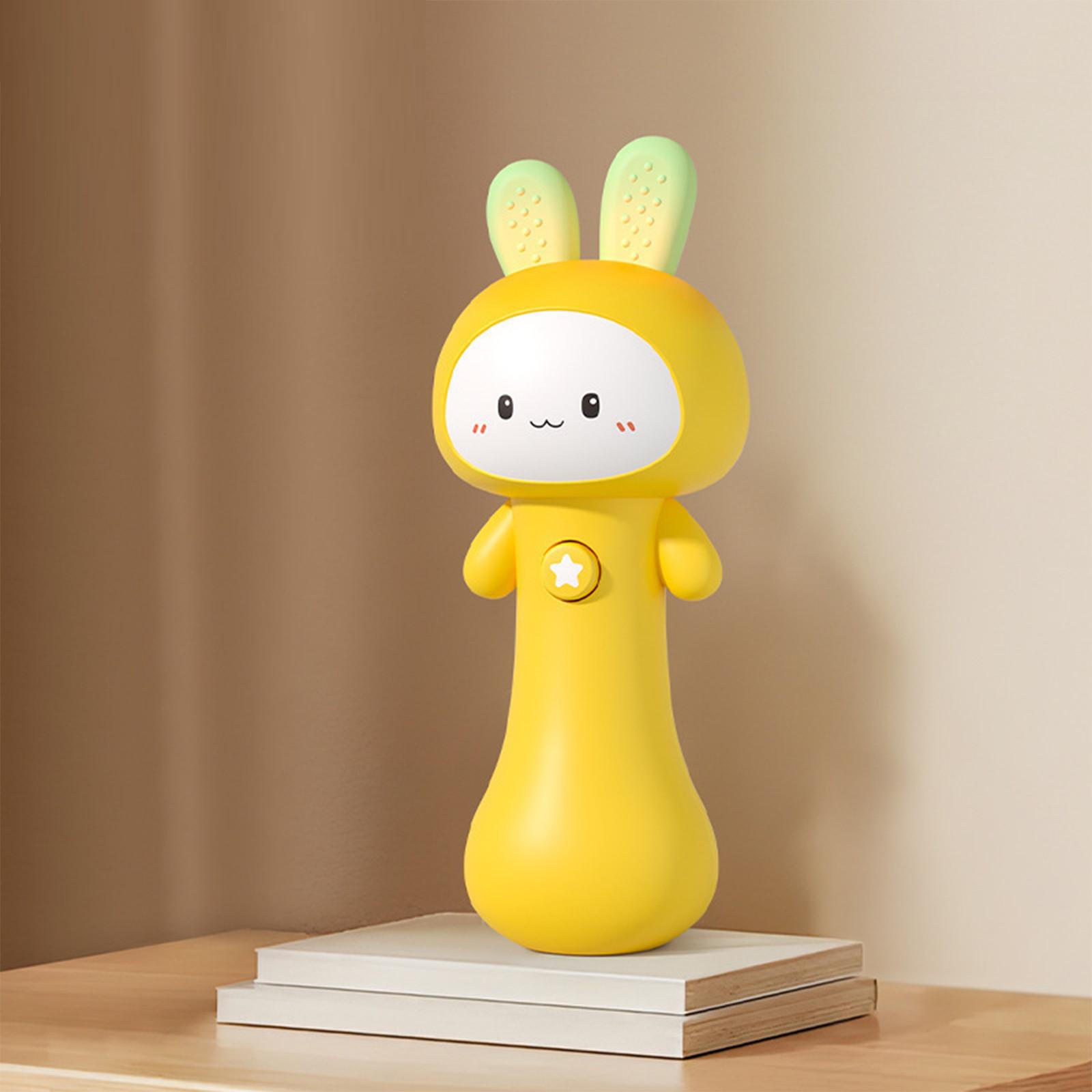 

Музыкальный ручной колокольчик, который можно грызть, молоток для песка, успокаивающий многофункциональный звук и свет для раннего образования малышей One Size жёлтый