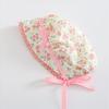 Romper Bodysuit Jumpsuit Summer Flower Floral Baby Newborn Hat Set Girls Pink 6Months [Misia Luxury] [27146-27155]