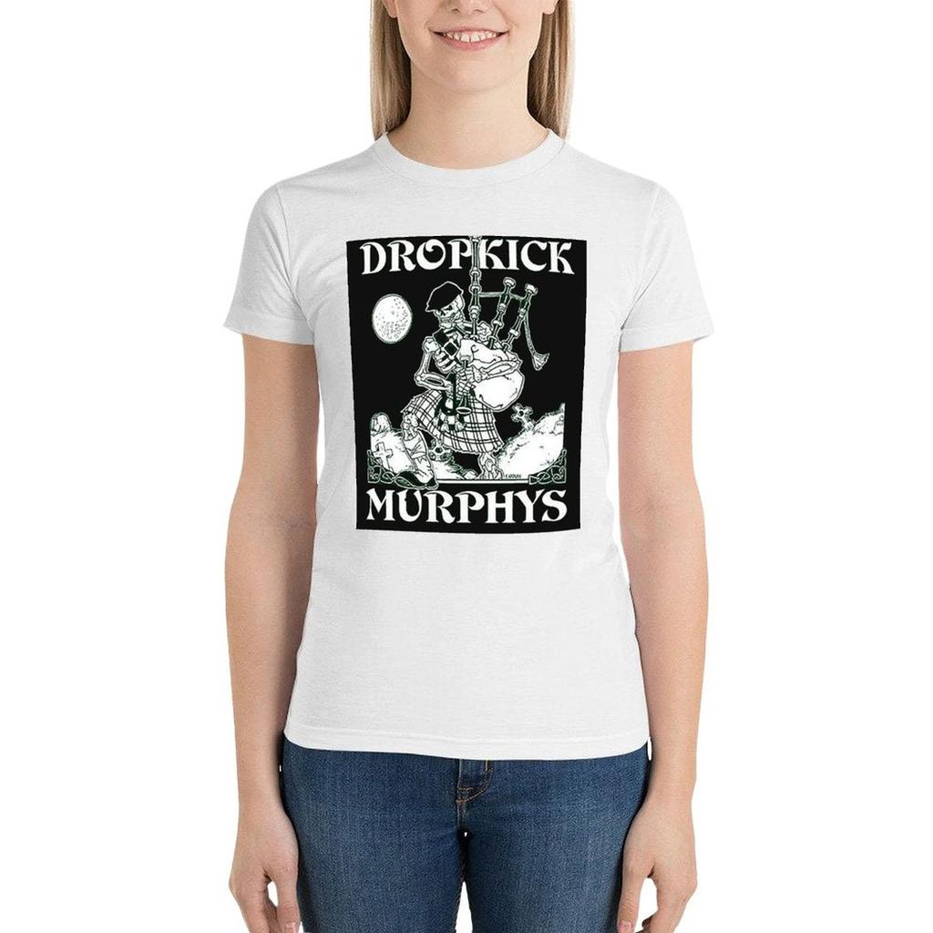 Rr11 Dropkick Murphys T-Shirt Summer Tops Short Sleeve Tee Aesthetic Clothes Blouse Cotton T Shirts Women