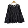 French Horn Long Sleeves Weaving Hollow Crochet Knitwear Women's Summer Wear Lazy and Loose Slimming outside Wear Sun Protective Blouse