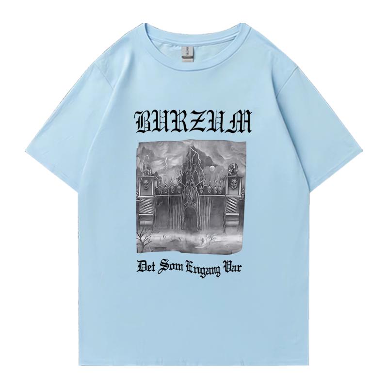 Vintage Hip Hop Burzum Band Printed streetwear Men Women Death rock Heavy metal short sleeve t-shirts Unisex 100% Cotton T shirt