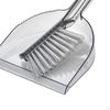 Dust Pan Brush Nesting Tiny Cleaning Broom Portable for Computer Office Home Gray