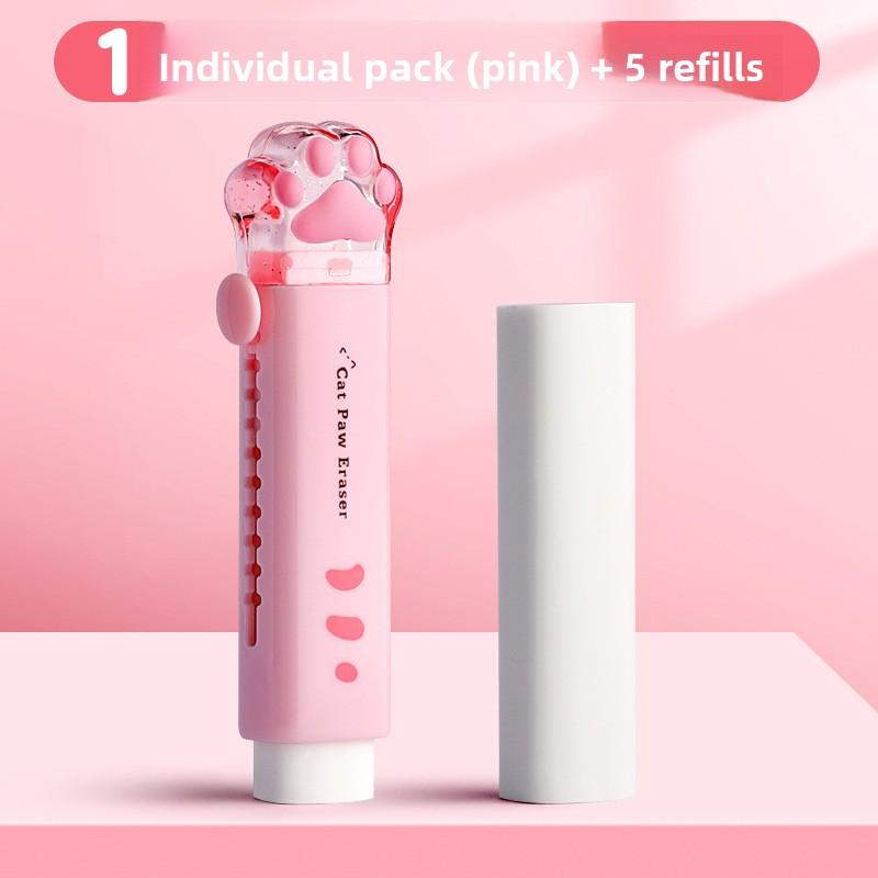 

Fashion Creative Cute Cat Claw Automatic Eraser Retractable Push-pull Cartoon Student Eraser No Debris Push-pull Eraser