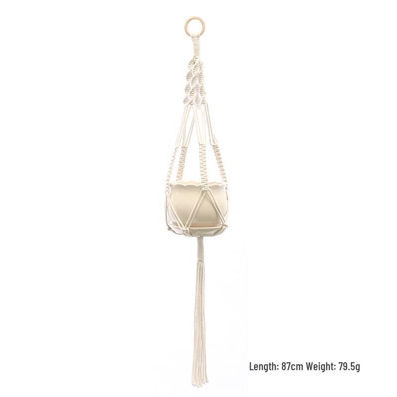 

Shixun Macrame Plant Hanger with Wooden Ring