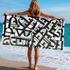 Geometric Abstract Art Beach Towel Patterned Sunscreen And Windproof Suitable For Swimming Pool Camping Travel Blanket