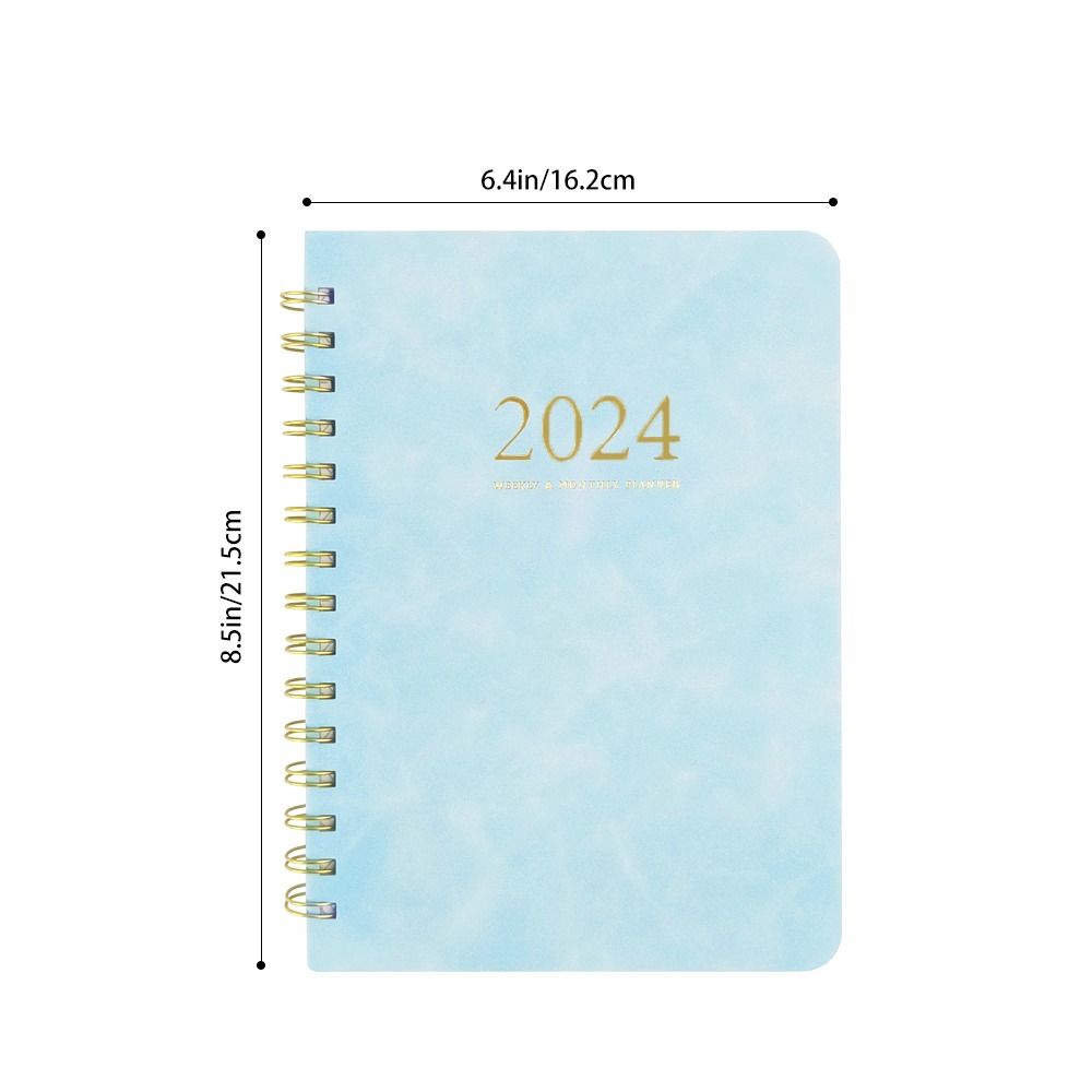 To-Do-Liste 2024, Agendabuch, A5-Notizbücher, hochwertige Zeitpläne, Tagebuch, Notizblock für Studenten