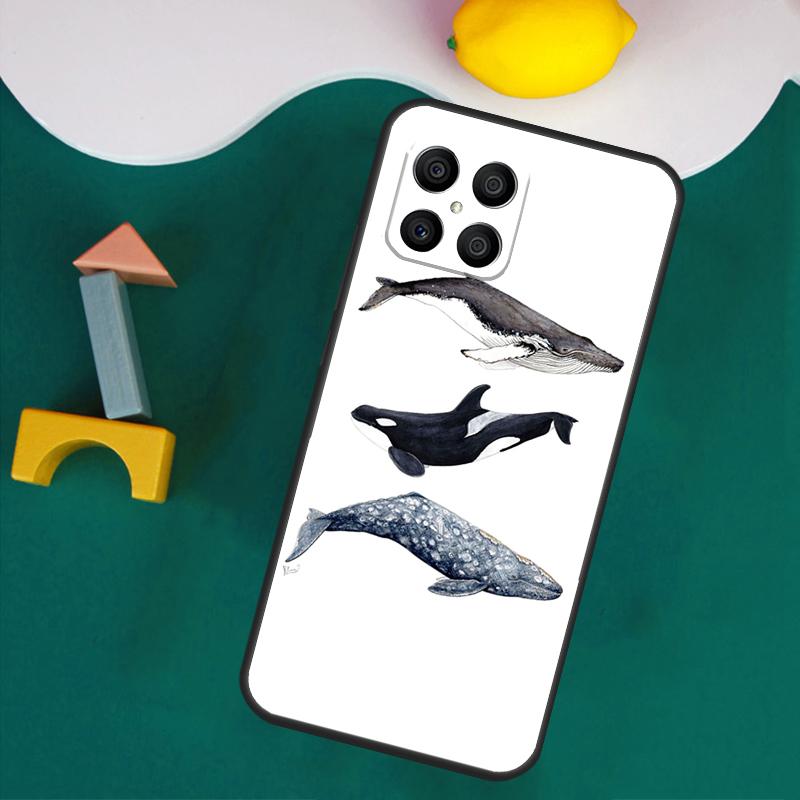 Shark and Killer Whale Case For Honor 200 Lite 50 70 90 X9a X8a X8 X9 X8b X9c X9b Honor Magic 5 6 Pro 7 Lite Cover