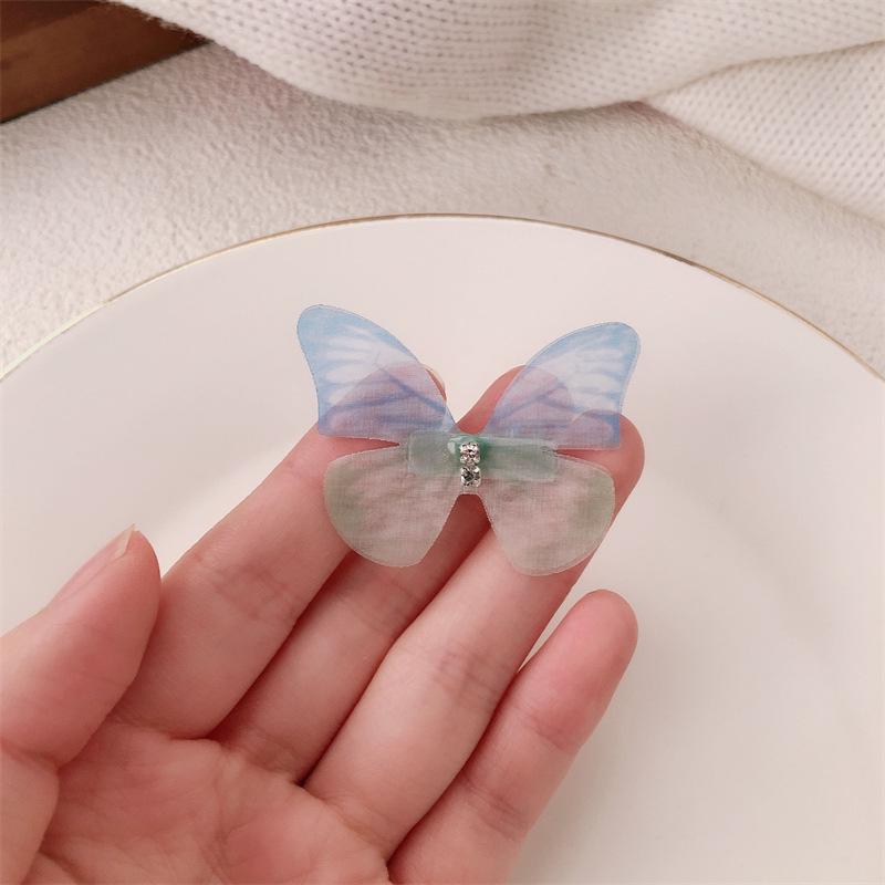 Ethereal Vintage Butterfly Hairpin - Elegant Sheer Tulle Hair Accessory