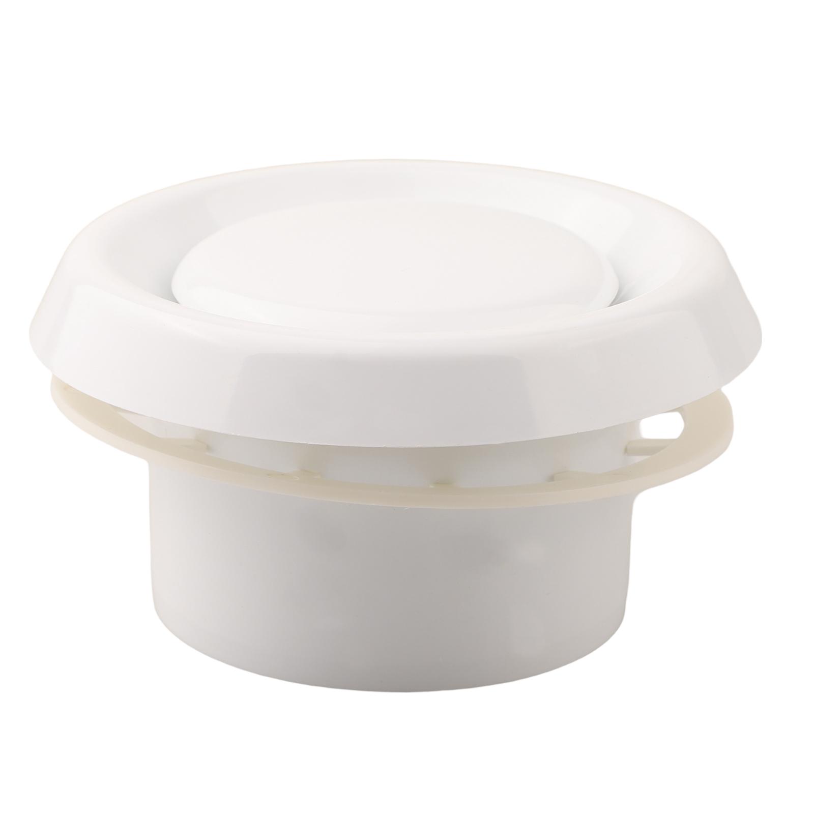 

Sleek White Round Plastic Ceiling Vents High Functionality in a Compact Design Measuring at 100 or 150 MM Diameter