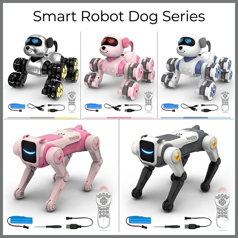 Inteligentní RC Robotický Pes Dálkové Ovládání Elektronické Štěně Chytrý Interaktivní Stuntový Tanec Programovatelná Bionická Hračka Dětský Dárek