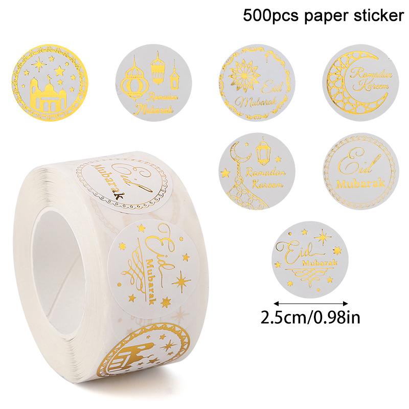 Eid Mubarak Einweggeschirr Goldteller Becher Banner Geschenktüten Islamische Muslimische Partyzubehör 2025 Ramadan Kareem Dekorationen