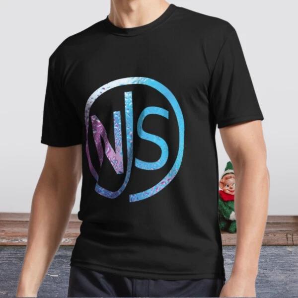 New Shirt NJS - blue Active Logo T-Shirt Funny Size S to 5XL 2XL