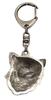 Chihuahua Long-haired - Silver-plated Key Ring with Dog, Handbag Decoration, Backpack Pendant by Art-Dog Brand