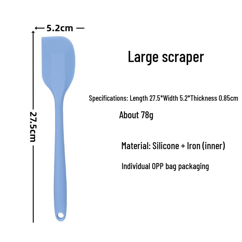 Silicone Spatula Set: Heat-Resistant, One-Piece Scrapers for Mixing & Baking (Small & Large Sizes)