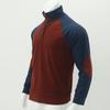 Men's Corduroy Color Block Stand Collar Hoodie - Casual Long Sleeve Top for Spring and Autumn