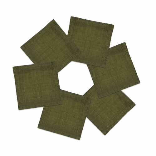 Maltose Woven Coasters, Absorbent, Handmade, Irregular Yarn, Japanese Pattern, Dim Sum, Solid Color, Japanese Style, Kitchen Utensils, 6 Pieces