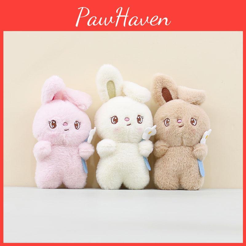 Cute Bunny Plush Keychain Toy With Pp Cotton Filling For Girls Bag Accessories