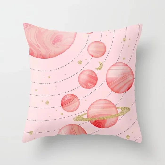 Bedroom Living Room Sofa Office Cushion Cover Pillowcase Pink Sky Cloud Pillow