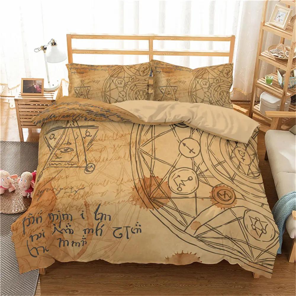 Comforter Alchemy Symbol Bedding Sets Twin/Full/Queen/King Comforter Bed Set 2/3Pcs Bed Set Bedclothes