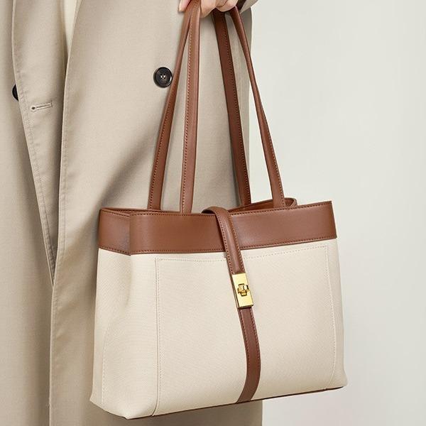 Large-capacity Commuter Women's Bag, Work Bag, Fashionable Tote Bag, New Cowhide Underarm Bag