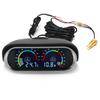 2-in-1 12V/24V Car Truck LCD Digital Gauge Kit Water Temperature Meter + Voltmeter with 1/8 NPT Temp Sensor for Auto Vehicles