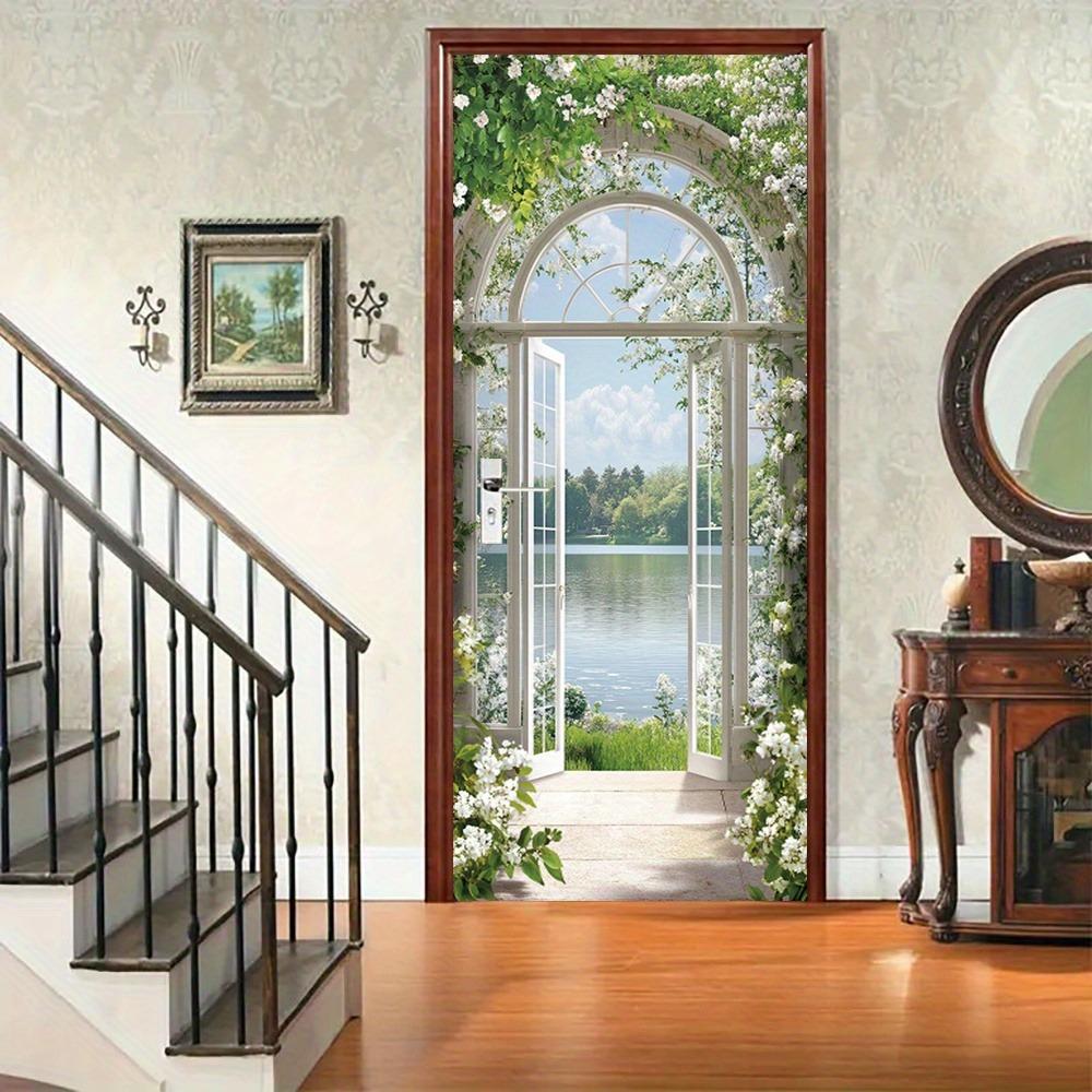 Vibrant Sunlight and Floral Self-Adhesive Wall Stickers - Living Room, Bedroom, and Office Decor Options | Modern Abstract Art Murals