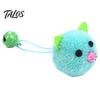 Macaron Color Cat Toy Plush Mouse Ball, Soft Fluffy Ball with Bell, Kitten Teething for Indoor Cats Boredom Relief Interactive Play Scratch-resistant