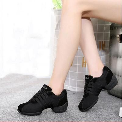 Mode für Damen Mesh Atmungsaktive Sneaker Canvas Schuhe Niedriger Absatz Weiche Sohle Latein Modern Dance Training Heißer Verkauf Jazz Tanzschuhe
