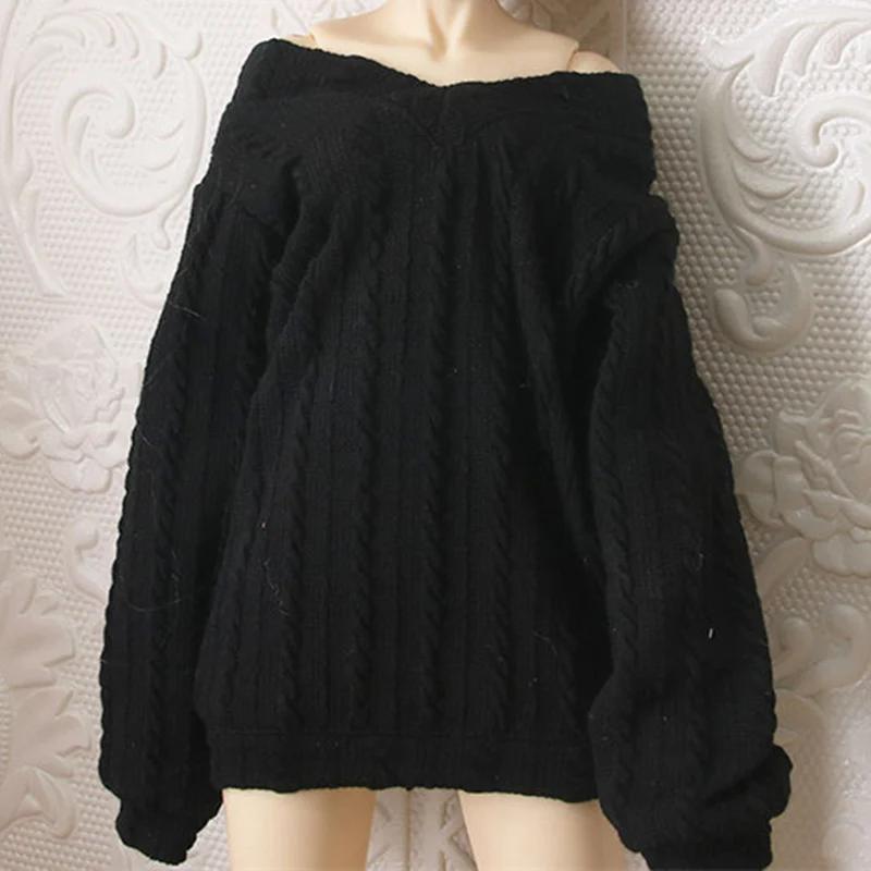 New 30cm/ 45cm/ 60cm Fashion Doll's Clothes Off Shoulder Sweater for 1/6 1/4 1/3 Bjd Doll Not Include Doll