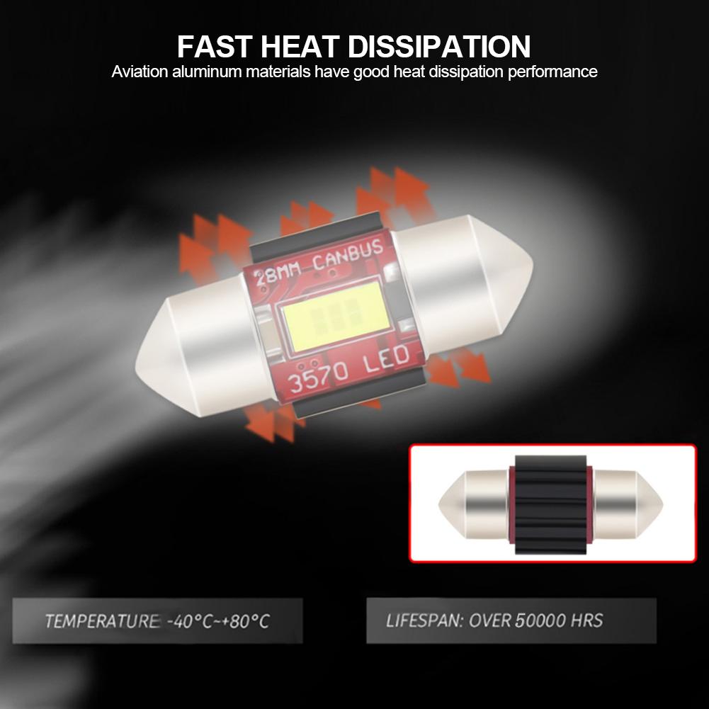 Car LED Bulb Canbus Festoon Led Car Interior Light Dome Reading License Plate Lamp 3570 31mm 36mm 39mm 41mm