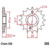 14T 15T 520 Motorcycle Front Sprocket For Honda FMX650 05-08 FX650 Vigor 99-01 SLR650 97-01 NX650 Dominator 650 1989-2001