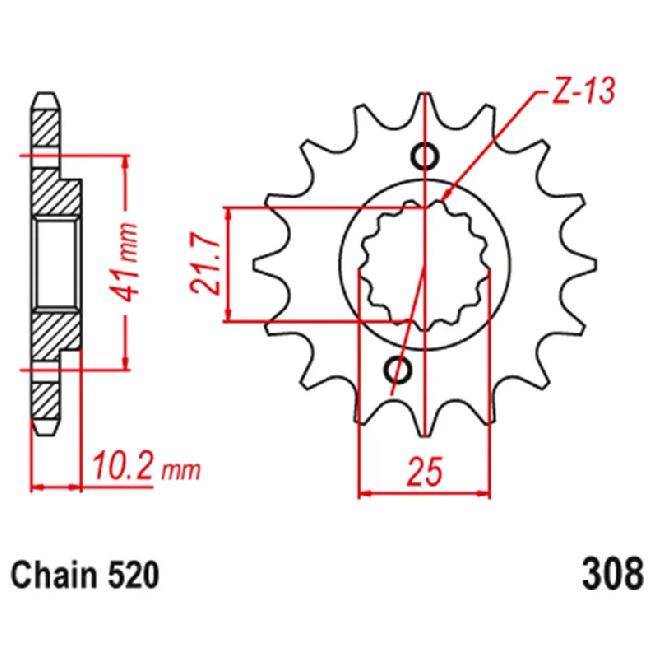 14T 15T 520 Motorcycle Front Sprocket For Honda FMX650 05-08 FX650 Vigor 99-01 SLR650 97-01 NX650 Dominator 650 1989-2001