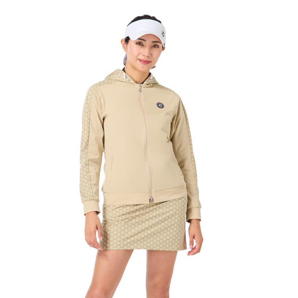 TaylorMade T-HEAT Full-Zip Hoodie, Beige, Size Small, Women's, 2024FW UN423