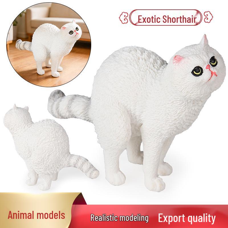 Realistic Exotic Orange Tabby Cat Heart Model Ornament