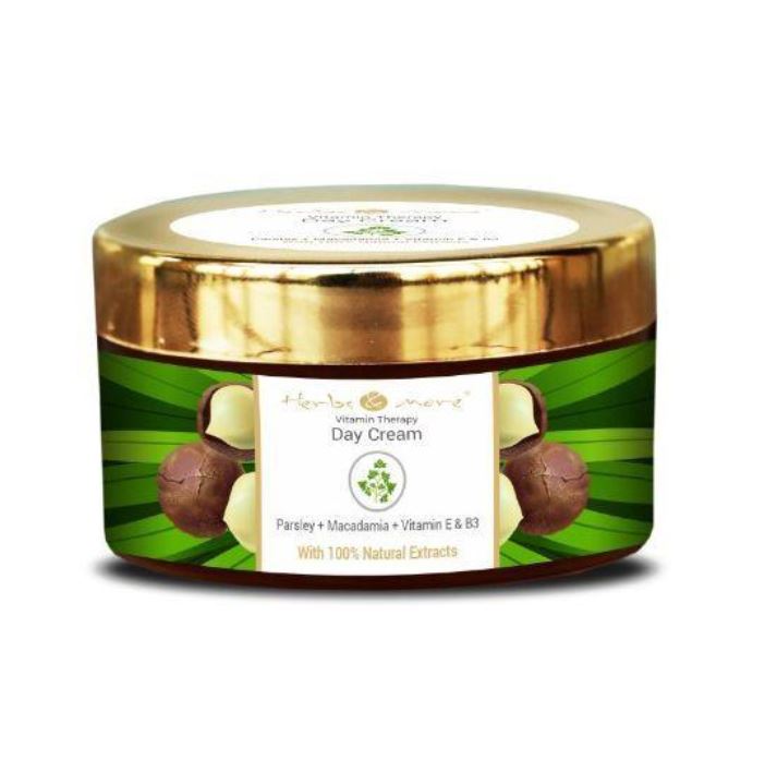 Day Cream with Parsley, Macadamia and Vitamins E and B3 (50 G), Day Cream Parsley Macadamia Vitamin E & B3, Herbs & More