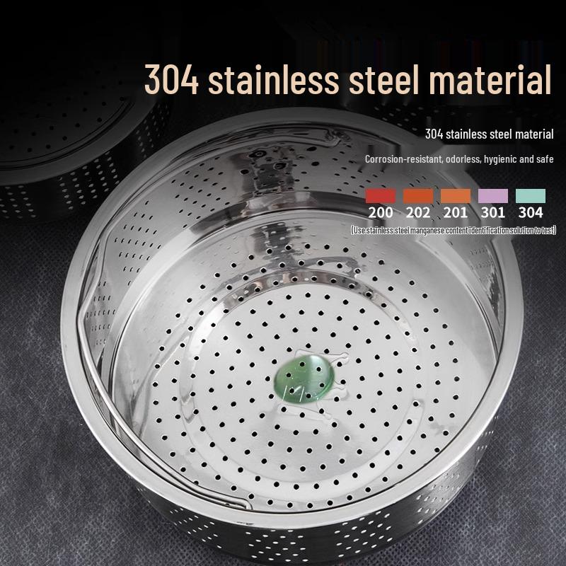 304 Stainless Steel Rice Water Separation Rack for Electric Rice Cooker Steamer Basket