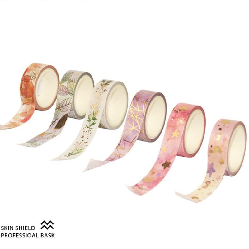 6Rolls/Set Flower Washi Tape Floral Decorative Tape Scrapbooking Photo Album School Tools Scrapbook Paper Gift Set