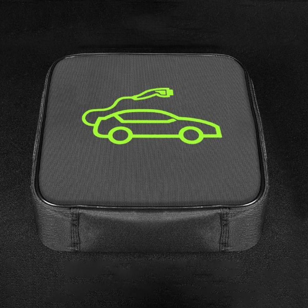 Antiflaming Electric Car Charger Plugs Bag High-capacity Charging Cable Storage Bag Commuting