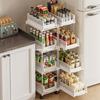 Foldable Multi-Layer Mobile Storage Cart with Wheels for Kitchen, Bedroom, or Bathroom