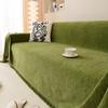 High Quality Waterproof Chenille Sofa Cover Cloth Green Striped Sofa Cushion Four Season Universal 3  Seat All Inclusive Blanket