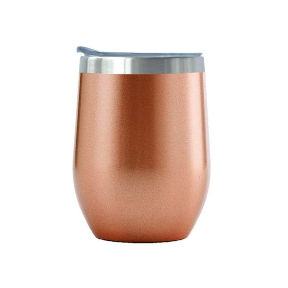 Stainless Steel Eggshell Cup Cold and Hot Wine Glasses New Beer Mugs  Travel