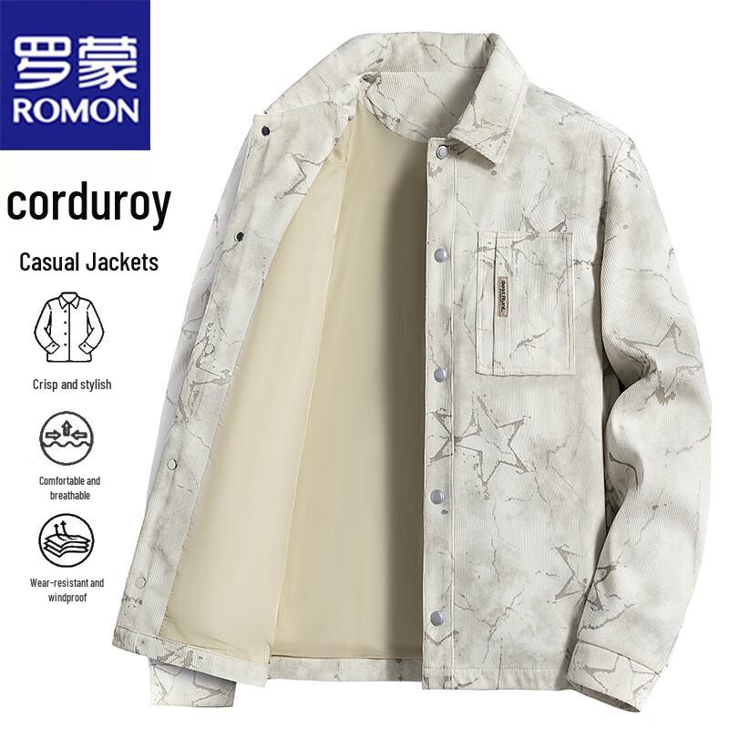 Romon Men's Business Casual Corduroy Jacket